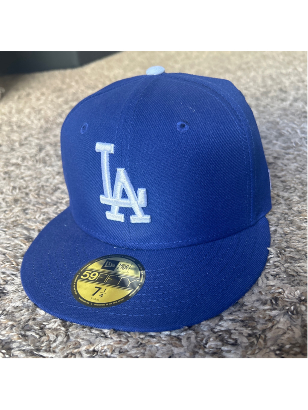 Men's New Era Los Angeles Dodgers World Series Hat, Blue/White, 7 1/4